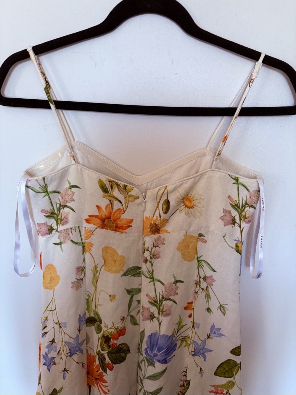EVERNEW Linen-Blend Vayda Strap Midi Sun Dress - Size 2 - Picture 8 of 16